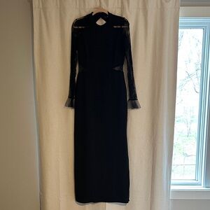 Lulu’s Elegant Black Lace Long Sleeve Dress